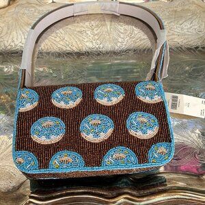 Anthropologie Beaded Doughnut Handbag